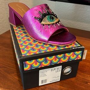 Kurt Geiger Olive Block Eye Fuschia